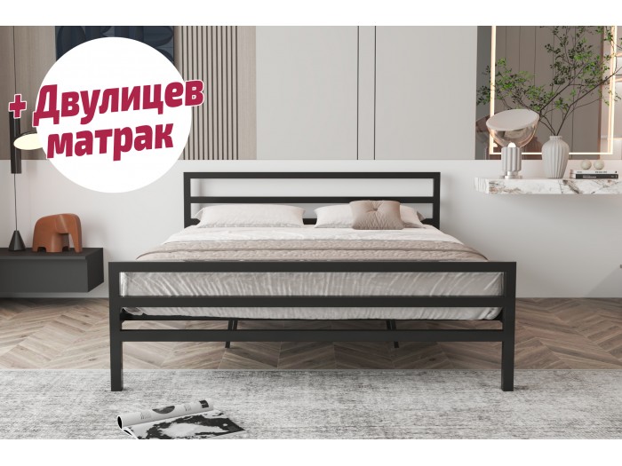 Метално легло Фано PETRA + матрак